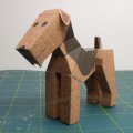 Papercraft recortable y armable del Perro Airedale Terrier. Manualidades a Raudales.