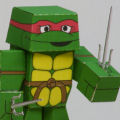 Papercraft imprimible y armable de las 4 Tortugas Ninja. Manualidades a Raudales.